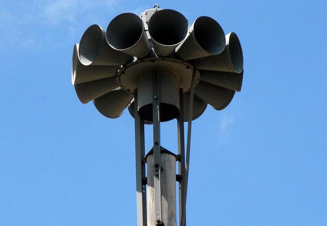 Picture of an outdoor warning siren